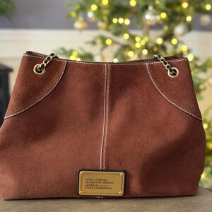 Marc Jacobs Leather Satchel / Shoulder Bag – Cognac – Authentic – $495 retail